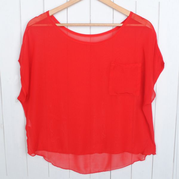 Blusa Chiffon Vermelha