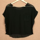 Blusa Chiffon Preta