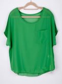 Blusa Chiffon Verde