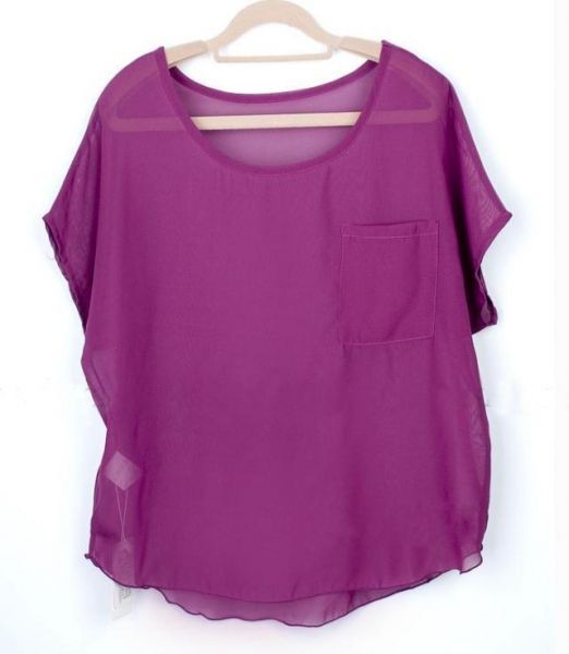 Blusa Chiffon Roxo