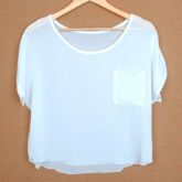 Blusa Chiffon Branco