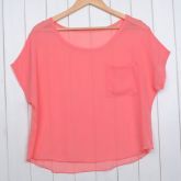 Blusa Chiffon Rosa